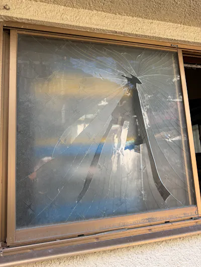 台所の窓ガラス修理（高砂市）