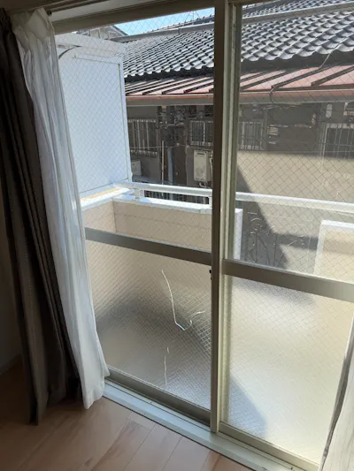 掃き出し窓ガラス交換（大阪府枚方市）